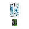 ieg™ iPhone 16 Kılıf Kozmos Doku - Şeffaf 360 Full Body Arka Koruyucu
