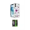 ieg™ iPhone 16 Kılıf Kozmos Doku - Şeffaf 360 Full Body Arka Koruyucu