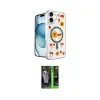 ieg™ iPhone 16 Kılıf Kozmos Doku - Şeffaf 360 Full Body Arka Koruyucu