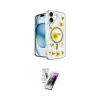 ieg™ iPhone 16 Kılıf Kozmos Doku - Şeffaf Pasifik Cam Ekran Koruyucu