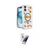 ieg™ iPhone 16 Kılıf Kozmos Doku - Şeffaf Pasifik Cam Ekran Koruyucu