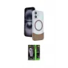 ieg™ iPhone 16 Kılıf Kozmos Form Özel Seri - Şeffaf 360 Full Body Arka Koruyucu