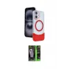 ieg™ iPhone 16 Kılıf Kozmos Form Özel Seri - Şeffaf 360 Full Body Arka Koruyucu