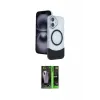 ieg™ iPhone 16 Kılıf Kozmos Form Özel Seri - Şeffaf 360 Full Body Arka Koruyucu