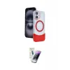 ieg™ iPhone 16 Kılıf Kozmos Form Özel Seri - Şeffaf Pasifik Cam Ekran Koruyucu