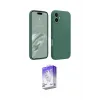 ieg™ iPhone 16 Kılıf Kozmos Yansıma Özel Seri - Siyah Bilvis 5in1 3D Magic Cam Ekran Koruyucu