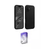 ieg™ iPhone 16 Kılıf Kozmos Yansıma Özel Seri - Siyah Bilvis 5in1 3D Magic Cam Ekran Koruyucu