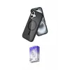ieg™ iPhone 16 Kılıf Nova Asil Prime - Siyah Bilvis 5in1 3D Magic Cam Ekran Koruyucu
