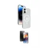 ieg™ iPhone 16 Kılıf Nova Modern Prime - Siyah 3D Antistatik Mat Seramik Nano Ekran Koruyucu