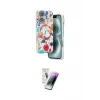 ieg™ iPhone 16 Kılıf Siluet Doku - Şeffaf Pasifik Cam Ekran Koruyucu