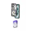 ieg™ iPhone 16 Kılıf Siluet Doku - Siyah Bilvis 5in1 3D Magic Cam Ekran Koruyucu