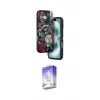 ieg™ iPhone 16 Kılıf Siluet Doku - Siyah Bilvis 5in1 3D Magic Cam Ekran Koruyucu