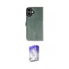 ieg™ iPhone 16 Kılıf Siluet Işık Serisi - Siyah Bilvis 5in1 3D Magic Cam Ekran Koruyucu