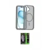 ieg™ iPhone 16 Kılıf Siluet Minimal Prime - Şeffaf 360 Full Body Arka Koruyucu