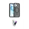 ieg™ iPhone 16 Kılıf Siluet Minimal Prime - Şeffaf Pasifik Cam Ekran Koruyucu