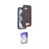 ieg™ iPhone 16 Kılıf Vadi Klasik Serisi - Siyah Bilvis 5in1 3D Magic Cam Ekran Koruyucu