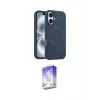 ieg™ iPhone 16 Kılıf Yankı Form Serisi - Siyah Bilvis 5in1 3D Magic Cam Ekran Koruyucu