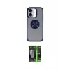 ieg™ iPhone 16 Kılıf Yörünge Çizgi - Şeffaf 360 Full Body Arka Koruyucu