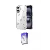 ieg™ iPhone 16 Kılıf Yörünge Form - Siyah Bilvis 5in1 3D Magic Cam Ekran Koruyucu