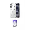 ieg™ iPhone 16 Kılıf Yörünge Form - Siyah Bilvis 5in1 3D Magic Cam Ekran Koruyucu