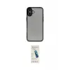 ieg™ iPhone 16 Plus Kılıf Ahenk Çizgi Serisi - Şeffaf Pasifik Cam Ekran Koruyucu