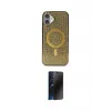 ieg™ iPhone 16 Plus Kılıf Eksen Çizgi - Siyah 3D Antistatik Hayalet Cam Ekran Koruyucu