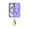ieg™ iPhone 16 Plus Kılıf Eksen Doku Koleksiyonu - Şeffaf Pasifik Cam Ekran Koruyucu