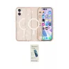 ieg™ iPhone 16 Plus Kılıf Eksen Doku Koleksiyonu - Şeffaf Pasifik Cam Ekran Koruyucu