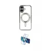 ieg™ iPhone 16 Plus Kılıf Nova Işık Özel Seri - Siyah 3D Antistatik Cam Ekran Koruyucu
