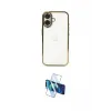 ieg™ iPhone 16 Plus Kılıf Vadi Minimal - Siyah 3D Antistatik Seramik Nano Ekran Koruyucu