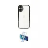 ieg™ iPhone 16 Plus Kılıf Vadi Minimal - Siyah 3D Antistatik Seramik Nano Ekran Koruyucu