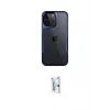 ieg™ iPhone 16 Pro Kılıf Akış Çizgi Koleksiyonu - Siyah Bilvis 0.18mm Plus Cam Ekran Koruyucu