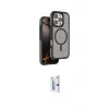 ieg™ iPhone 16 Pro Kılıf Çekirdek Minimal Prime - Siyah Bilvis 0.18mm Plus Cam Ekran Koruyucu