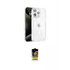 ieg™ iPhone 16 Pro Kılıf Doruk Doku Özel Seri - Siyah Buffer Cam Ekran Koruyucu