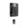 ieg™ iPhone 16 Pro Kılıf Doruk Doku Özel Seri - Siyah Buffer Hayalet Cam Ekran Koruyucu