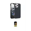 ieg™ iPhone 16 Pro Kılıf Doruk Serisi - Siyah Buffer Cam Ekran Koruyucu
