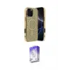 ieg™ iPhone 16 Pro Kılıf Eksen Çizgi - Siyah Bilvis 5in1 3D Magic Cam Ekran Koruyucu