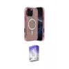 ieg™ iPhone 16 Pro Kılıf Eksen Çizgi - Siyah Bilvis 5in1 3D Magic Cam Ekran Koruyucu