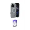 ieg™ iPhone 16 Pro Kılıf Eksen Çizgi - Siyah Bilvis 5in1 3D Magic Cam Ekran Koruyucu