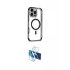 ieg™ iPhone 16 Pro Kılıf Eksen Klasik Koleksiyonu - Siyah 3D Antistatik Cam Ekran Koruyucu