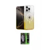 ieg™ iPhone 16 Pro Kılıf Eksen Minimal Özel Seri - Şeffaf 360 Full Body Arka Koruyucu