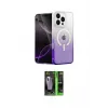 ieg™ iPhone 16 Pro Kılıf Eksen Minimal Özel Seri - Şeffaf 360 Full Body Arka Koruyucu