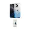 ieg™ iPhone 16 Pro Kılıf Eksen Minimal Özel Seri - Şeffaf Pasifik Cam Ekran Koruyucu