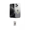 ieg™ iPhone 16 Pro Kılıf Eksen Minimal Özel Seri - Siyah Bilvis 3D Cam Ekran Koruyucu