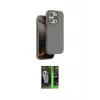 ieg™ iPhone 16 Pro Kılıf Kıvılcım Çizgi Serisi - Şeffaf 360 Full Body Arka Koruyucu