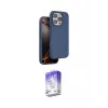 ieg™ iPhone 16 Pro Kılıf Kıvılcım Çizgi Serisi - Siyah Bilvis 5in1 3D Magic Cam Ekran Koruyucu