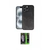 ieg™ iPhone 16 Pro Kılıf Kıvılcım Işık Serisi - Şeffaf 360 Full Body Arka Koruyucu