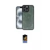 ieg™ iPhone 16 Pro Kılıf Kıvılcım Işık Serisi - Siyah Buffer Hayalet Cam Ekran Koruyucu