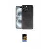 ieg™ iPhone 16 Pro Kılıf Kıvılcım Işık Serisi - Siyah Buffer Hayalet Cam Ekran Koruyucu