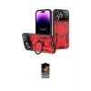 ieg™ iPhone 16 Pro Kılıf Kıvılcım Modern Serisi - Siyah Buffer Hayalet Cam Ekran Koruyucu